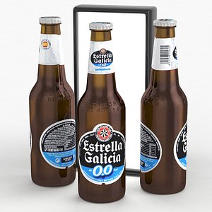 3D Beer Bottle Estrella Galicia Zero 330ml 2022