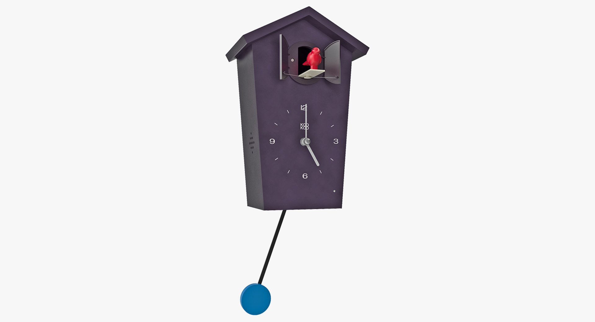 Cuckoo Clock Black Rigged 3D Model 3D model preview