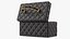 chanel vintage black quilted 3D