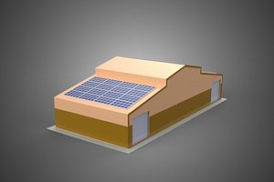 ROOFTOP SOLAR PANEL POWER SHED WAREHOUSE STOREHOUSE DEPOT BARN