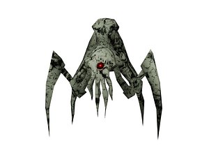 3D model PS1  PSX low poly Alien  Monster