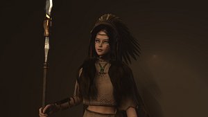 Native American Woman 3D model