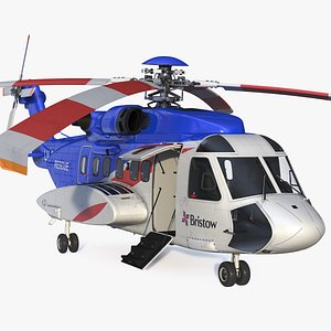 Sikorsky S-92 Civil Helicopter Rigged