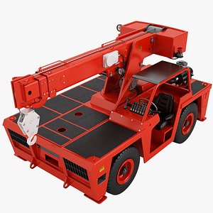 3D Industrial Carry Deck Crane 02 model