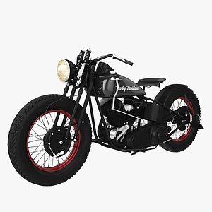 Harley-Davidson Knucklehead Bobber 3D model
