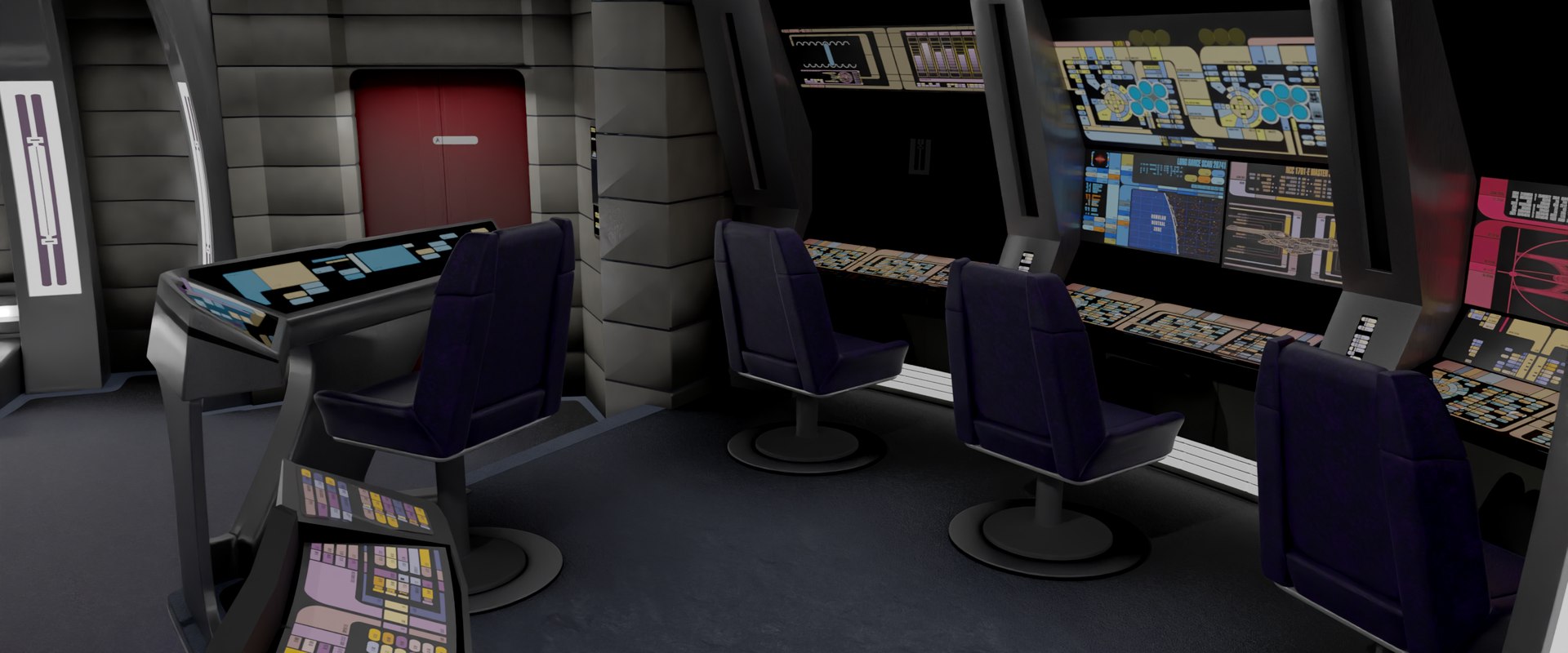 Star Trek EnterpriseE NCC1701E Bridge 3D TurboSquid 2046111