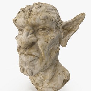 fantasy orc bust 3D model