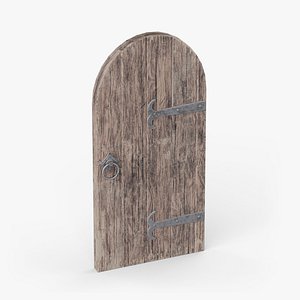 Medieval Door Arched 01 3D model