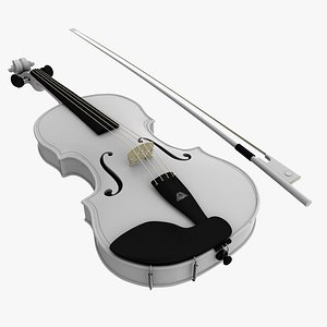 3dsmax realistic white violin