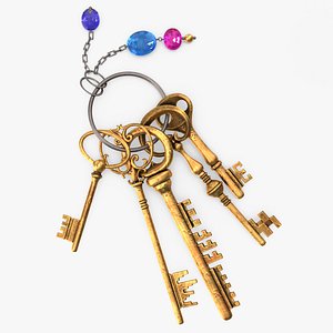 keys keychain 3D model