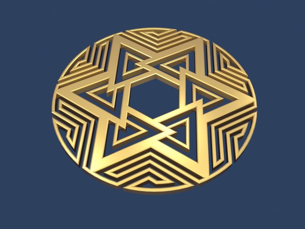 3D star david medallion - TurboSquid 1416732