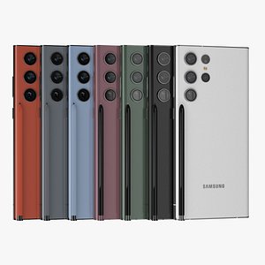 3D Samsung Galaxy S22 Ultra All Colors model