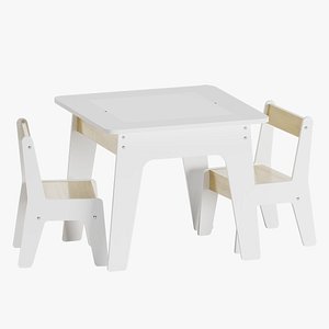 Dunelm table and chair 3D