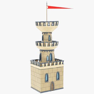 Stylized Castle Watch Tower V2