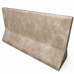 concrete barrier 3D model