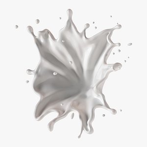 Splash Milk Fluid 10 3D model