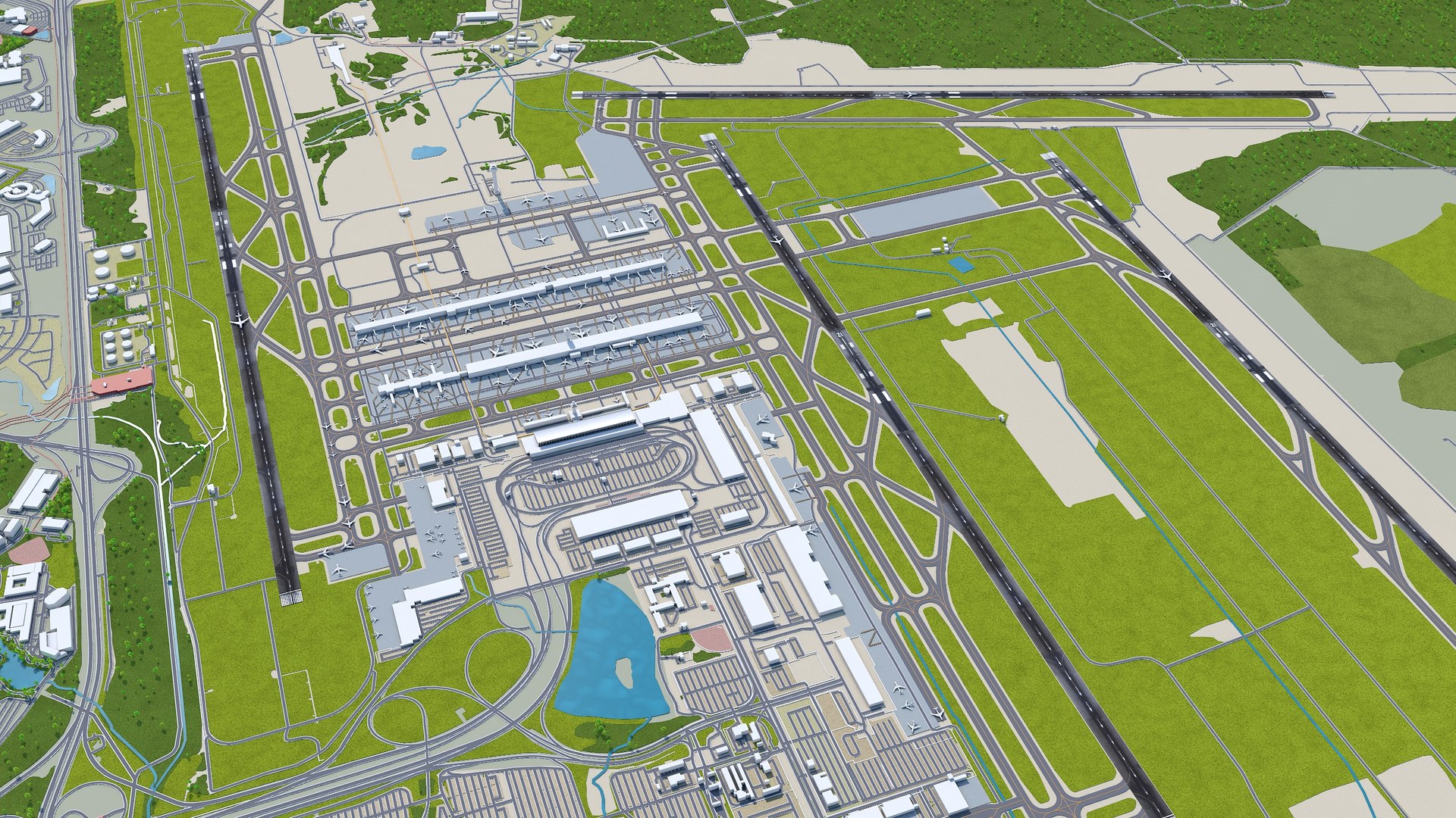 3D Washington Dulles International Airport Model - TurboSquid 2016225