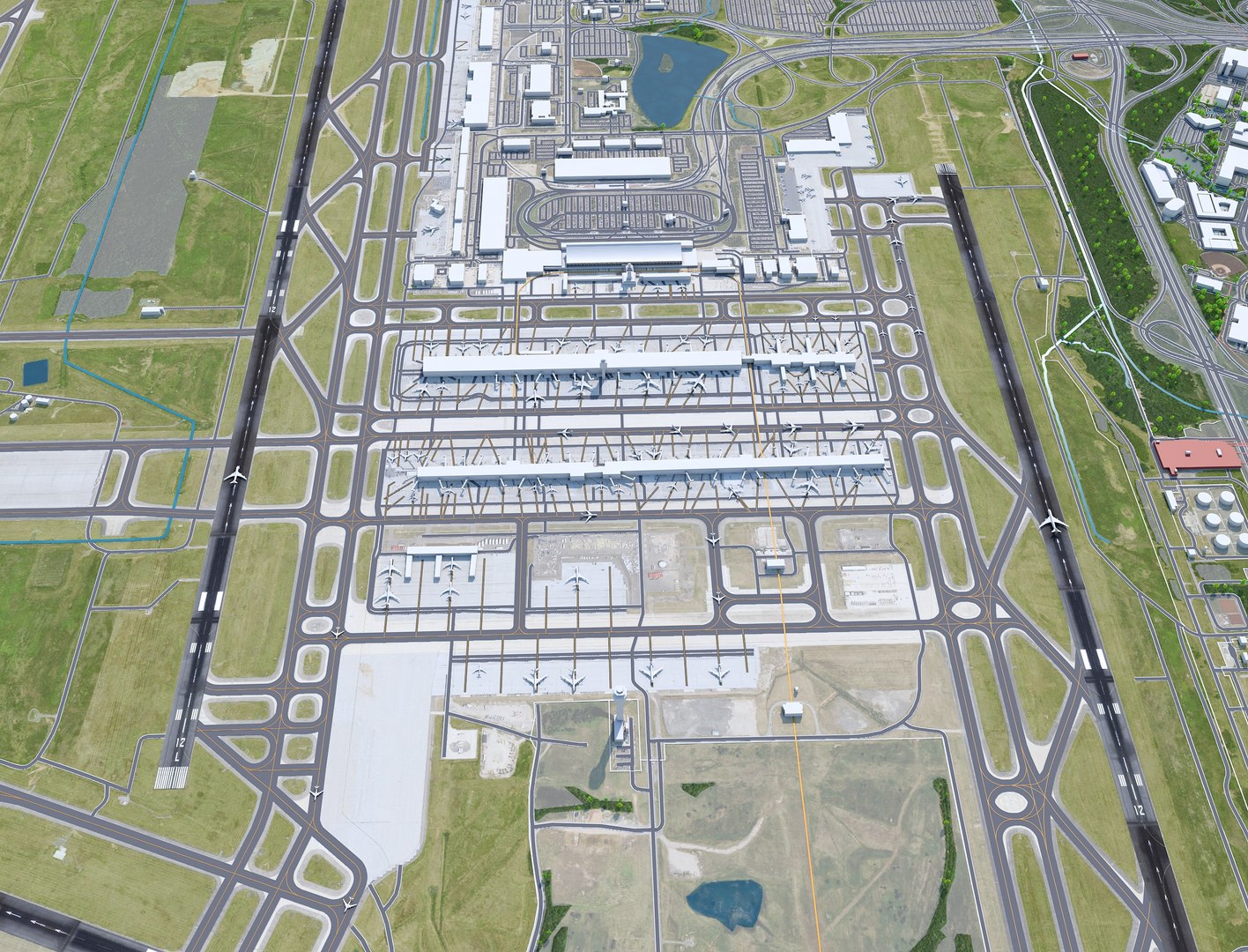 3D Washington Dulles International Airport model - TurboSquid 2016225