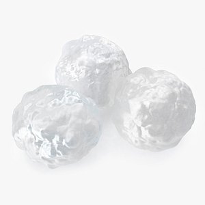 Three Large Hailstones 3D model