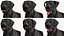 Black Begging Labrador Dog Fur Animated Rigged for Maya