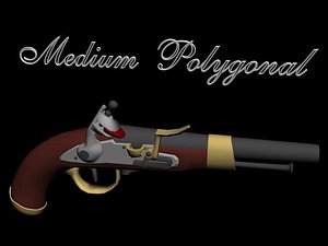 Belgian military flintlock pistol (animated)