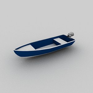 motorboat boat motor 3D