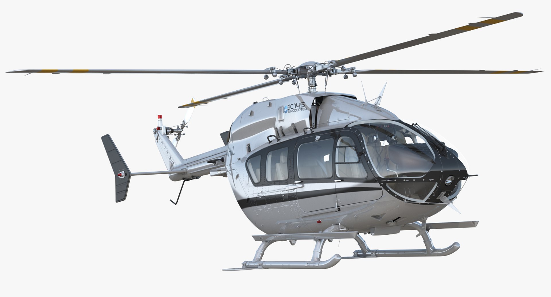 Light Utility Helicopter Eurocopter EC145 3D model preview