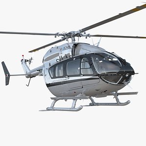 light utility helicopter eurocopter 3D model