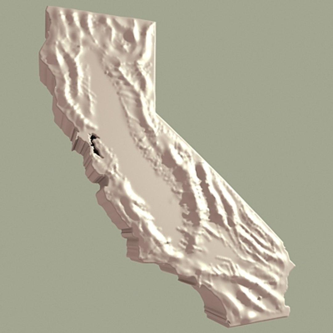 Topographic California 3d Model