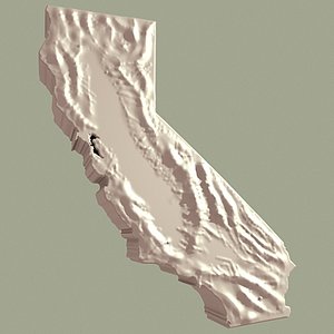 topographic california 3d model