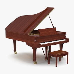 grand piano bench 3D model