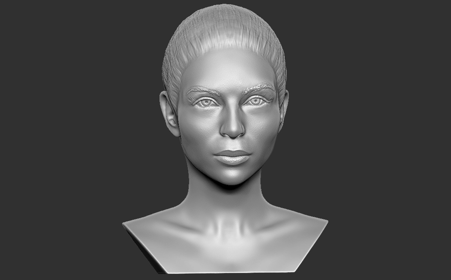 Bust redhead woman color 3D model - TurboSquid 1656823