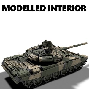 3D t90 battle tank turret model