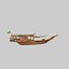 Qatar Boat traditional Dhow And open Ocean fast Render
