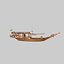 Qatar Boat traditional Dhow And open Ocean fast Render