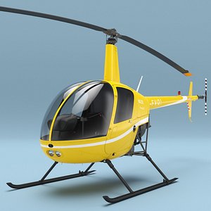 Robinson R22 Light Helicopter Yellow