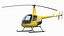 3D Robinson R22 Light Helicopter Yellow model