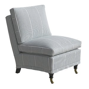 3D Lee industries SLIPCOVERED ARMLESS CHAIR
