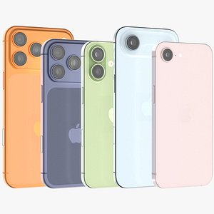 3D Apple iPhone 17 and 17 Air and 17 Pro and 17 Pro MAX and 17e