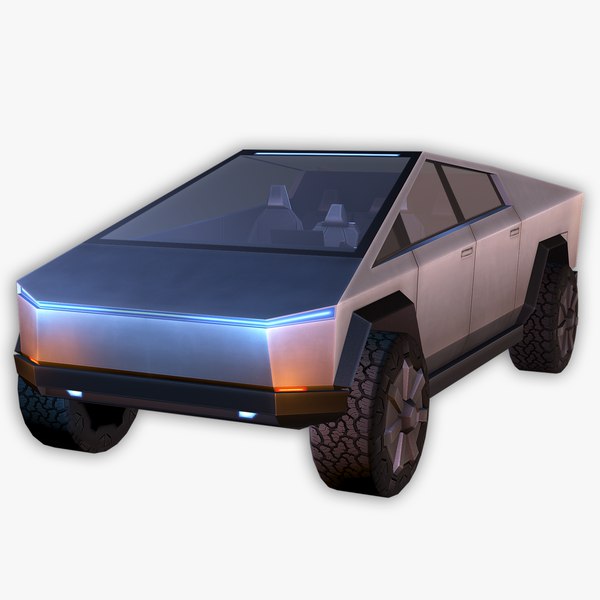 tesla cybertruck interior truck 3D model