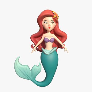 Cartoon Mermaid 3D model