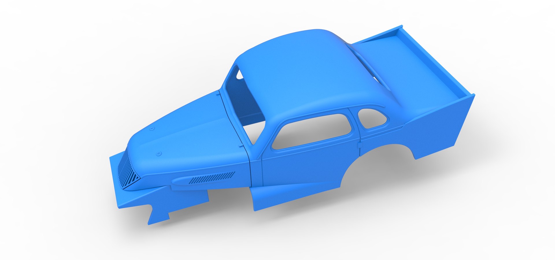 3D Model Shell Of Vintage Dirt Modified Stock Car Scale 1 To 25 ...