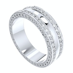 Wedding Ring Set Band Ring Men Ring CAD Design-PSJM001V4-12 3D model