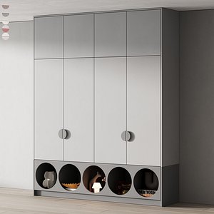 3D 502 furniture for children 05 cupboard with toys and decor model