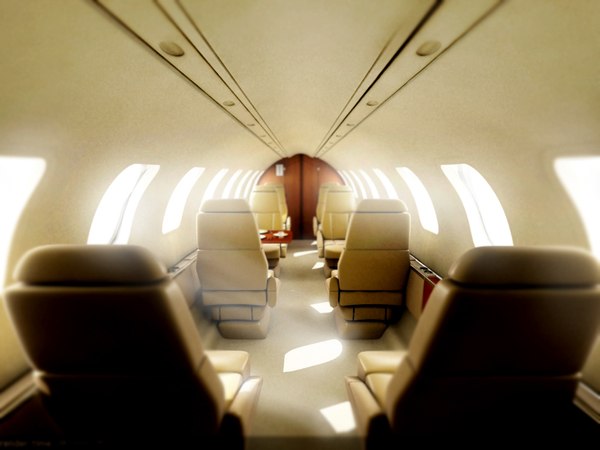 private interior airplane 3d model
