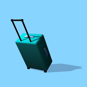 free carry-on suitcase 3d model