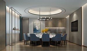 3D restaurant interiors model