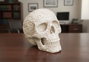 Ornate Skull 3D Printable 3D print model 3D