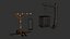 Mittelalterlicher Käfig, Low-Poly-3D-Modell