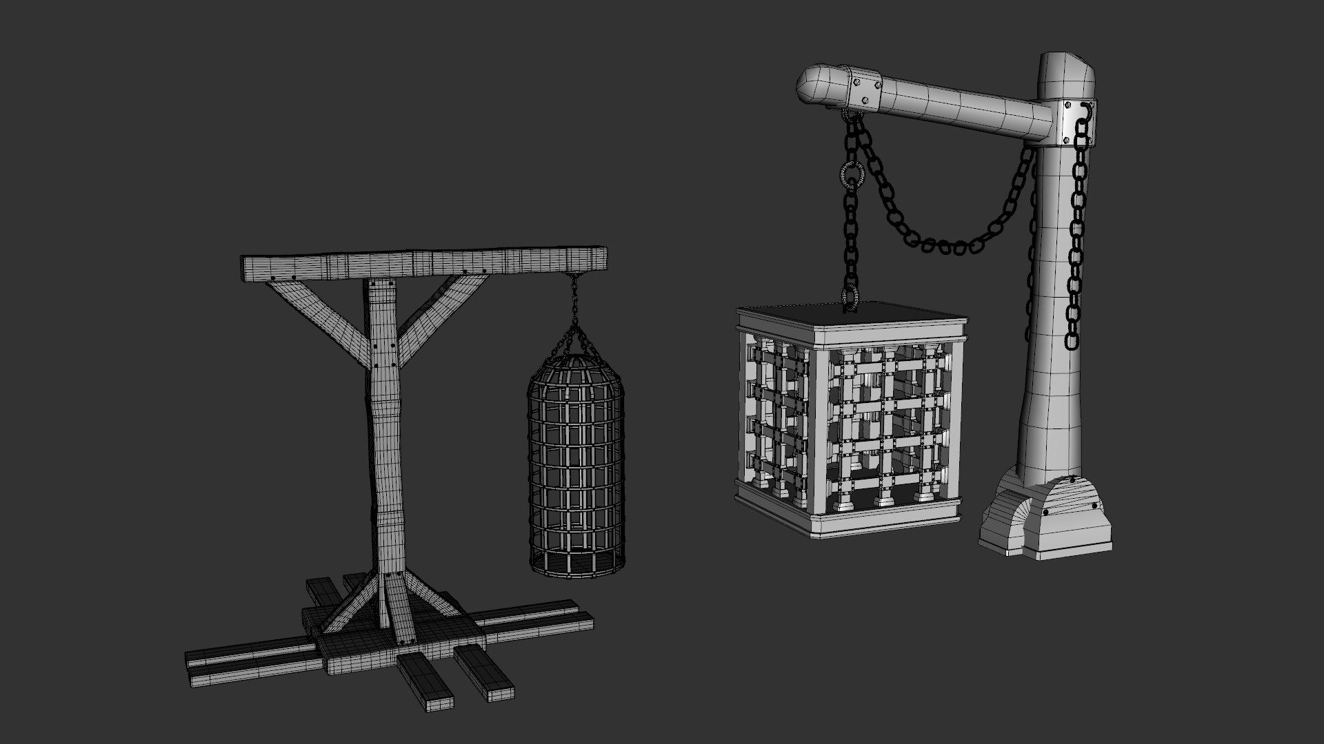 3D Medieval Cage low-poly 3d model https://p.turbosquid.com/ts-thumb/e5/hxsfJ8/u9/wir/png/1780391130/1920x1080/fit_q87/e86e5f8865be366d171f17cd6dc7650cec079b79/wir.jpg